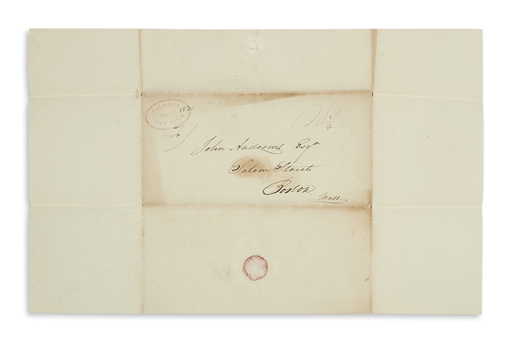 (MASSACHUSETTS.) Family papers of Boston innkeeper John Andrews.